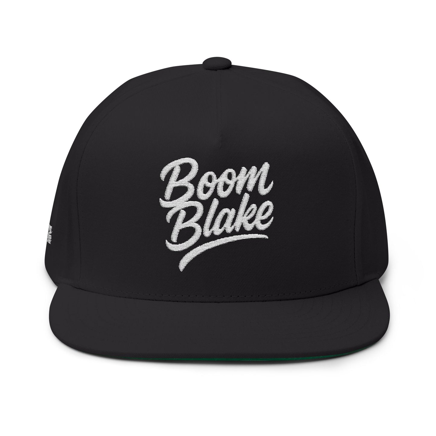 Snapback Cap - Boom Blake Signature Black Embroidered Flat Bill